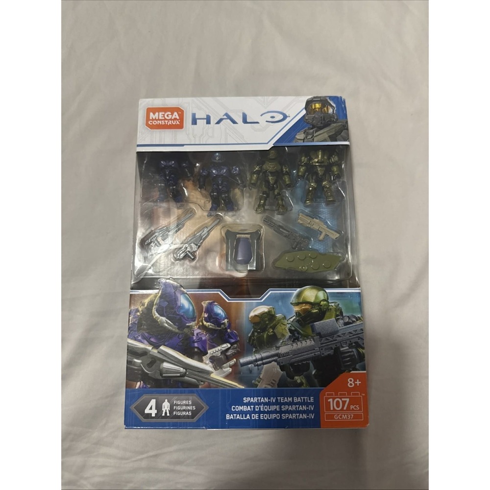 Mega Construx HALO Spartan IV Team Battle Set GCM37 UNSC 107 Piece 4 Figures